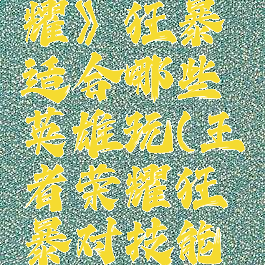 《王者荣耀》狂暴适合哪些英雄玩(王者荣耀狂暴对技能有用吗)