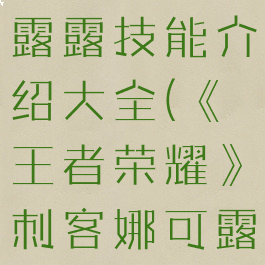 《王者荣耀》刺客娜可露露技能介绍大全(《王者荣耀》刺客娜可露露技能介绍大全)