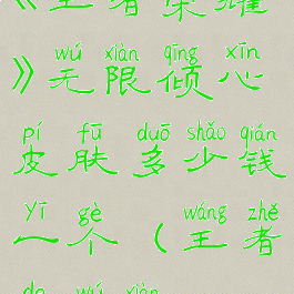 《王者荣耀》无限倾心皮肤多少钱一个(王者的无限)
