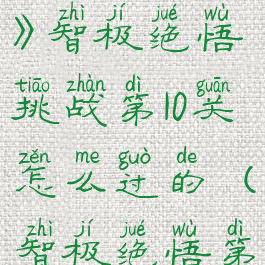 《王者荣耀》智极绝悟挑战第10关怎么过的(智极绝悟第20关)