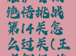 《王者荣耀》智极绝悟挑战第14关怎么过关(王者智极,绝悟20)