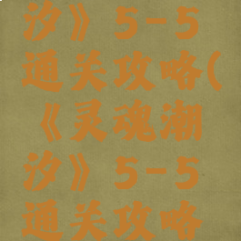 《灵魂潮汐》5-5通关攻略(《灵魂潮汐》5-5通关攻略大全)