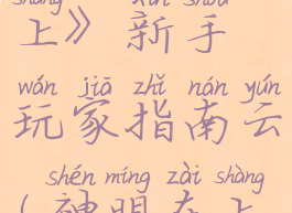 《神明在上》新手玩家指南云(神明在上太难了)