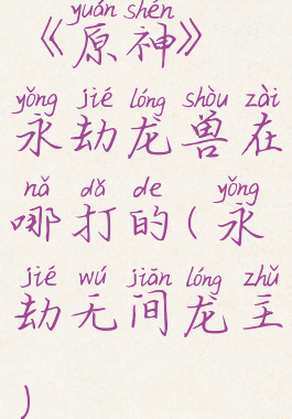 《原神》永劫龙兽在哪打的(永劫无间龙主)