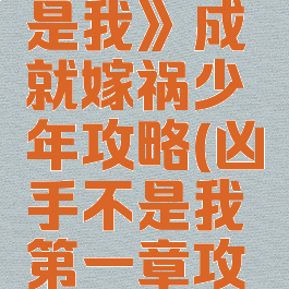《凶手不是我》成就嫁祸少年攻略(凶手不是我第一章攻略)