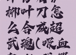 《吸血鬼幸存者》柳叶刀怎么合成超武魂(吸血鬼dlc武器)