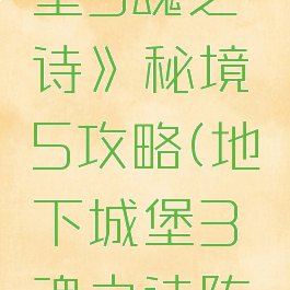 《地下城堡3魂之诗》秘境5攻略(地下城堡3魂之诗阵容搭配)