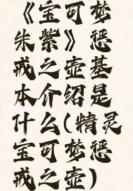 《宝可梦朱紫》惩戒之壶基本介绍是什么(精灵宝可梦惩戒之壶)