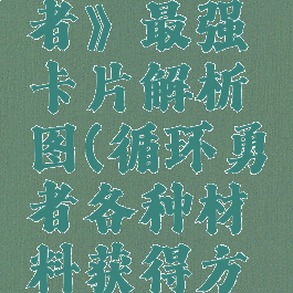 《循环勇者》最强卡片解析图(循环勇者各种材料获得方法)