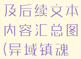 《异域镇魂曲》第三章及后续文本内容汇总图(异域镇魂曲全剧情文本)