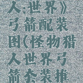 《怪物猎人:世界》弓箭配装图(怪物猎人世界弓箭套装推荐)