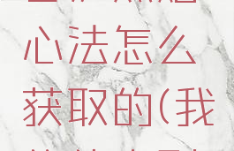 《我的侠客》烈焰心法怎么获取的(我的侠客烈阳纯火刀)