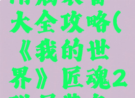 《我的世界》匠魂2附属装备大全攻略(《我的世界》匠魂2附属装备大全攻略视频)