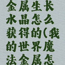 《我的世界》魔法金属生长水晶怎么获得的(我的世界魔法金属怎么快速升级)