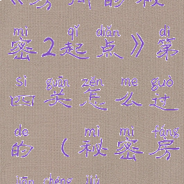 《房间的秘密2起点》第四关怎么过的(秘密房间成就)