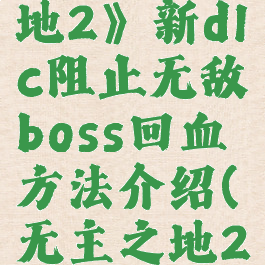 《无主之地2》新dlc阻止无敌boss回血方法介绍(无主之地2如何闪避)