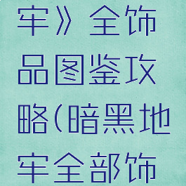 《暗黑地牢》全饰品图鉴攻略(暗黑地牢全部饰品)