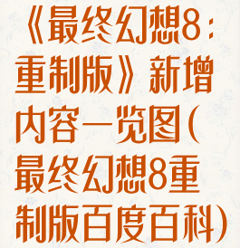 《最终幻想8:重制版》新增内容一览图(最终幻想8重制版百度百科)