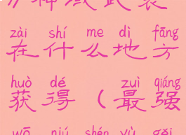 《最强蜗牛》神域武装在什么地方获得(最强蜗牛神域给什么)