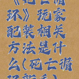 《死亡循环》玩家配装相关方法是什么(死亡循环新手)