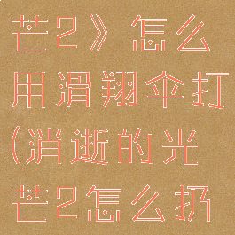《消逝的光芒2》怎么用滑翔伞打(消逝的光芒2怎么扔鞭炮)
