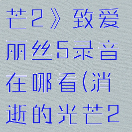 《消逝的光芒2》致爱丽丝5录音在哪看(消逝的光芒2配音演员)