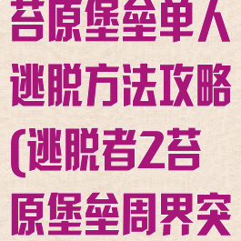 《脱逃者2》苔原堡垒单人逃脱方法攻略(逃脱者2苔原堡垒周界突破)