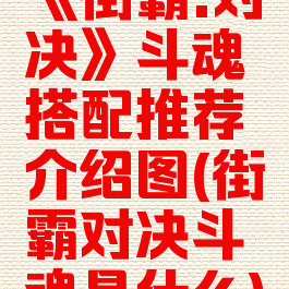 《街霸:对决》斗魂搭配推荐介绍图(街霸对决斗魂是什么)