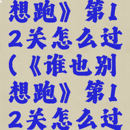 《谁也别想跑》第12关怎么过(《谁也别想跑》第12关怎么过视频)