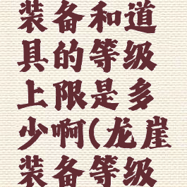 《龙崖》装备和道具的等级上限是多少啊(龙崖装备等级解锁)