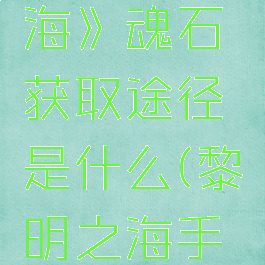《黎明之海》魂石获取途径是什么(黎明之海手游)