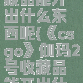 《csgo》伽玛2号收藏品能开出什么东西呢(《csgo》伽玛2号收藏品能开出什么东西呢视频)