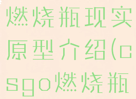 《csgo》燃烧瓶现实原型介绍(csgo燃烧瓶的黑烟)