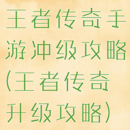 王者传奇手游冲级攻略(王者传奇升级攻略)