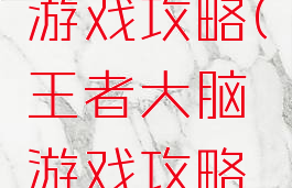 王者大脑游戏攻略(王者大脑游戏攻略技巧)