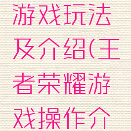 王者荣耀游戏玩法及介绍(王者荣耀游戏操作介绍)