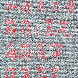 玩吃鸡游戏好友会知道自己资料吗(在吃鸡游戏中观看好友,对方知不知道)