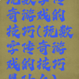 玩数字传奇游戏的技巧(玩数字传奇游戏的技巧是什么)