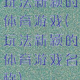 玩法新颖的体育游戏(玩法新颖的体育游戏名称)