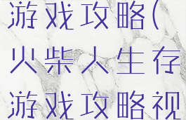 火柴人生存游戏攻略(火柴人生存游戏攻略视频)