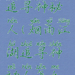 烟雨江湖追寻神秘人(烟雨江湖追寻神秘人怎么跳)
