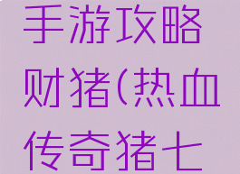 热血传说手游攻略财猪(热血传奇猪七攻略)