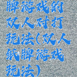 牌游戏的双人对打玩法(双人纸牌游戏玩法)