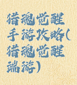 猎魂觉醒手游攻略(猎魂觉醒端游)