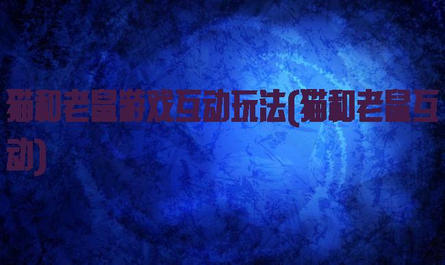 猫和老鼠游戏互动玩法(猫和老鼠互动)