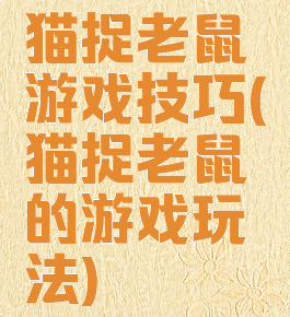 猫捉老鼠游戏技巧(猫捉老鼠的游戏玩法)
