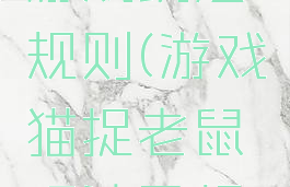 猫抓老鼠游戏玩法规则(游戏猫捉老鼠玩法及规则)