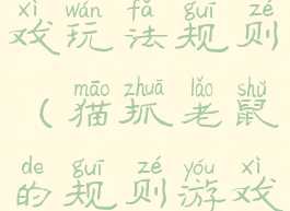 猫抓老鼠游戏玩法规则(猫抓老鼠的规则游戏是什么)