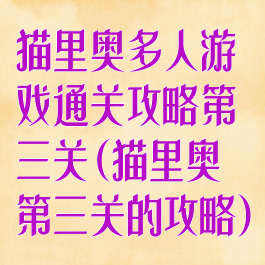 猫里奥多人游戏通关攻略第三关(猫里奥第三关的攻略)