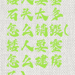 矮人要塞石头太多怎么销毁(矮人要塞怎么建房子)